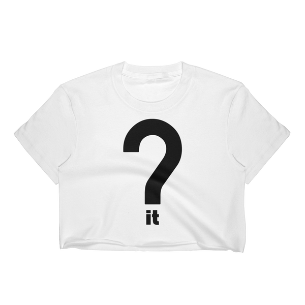 Inverted Question It Crop Tee